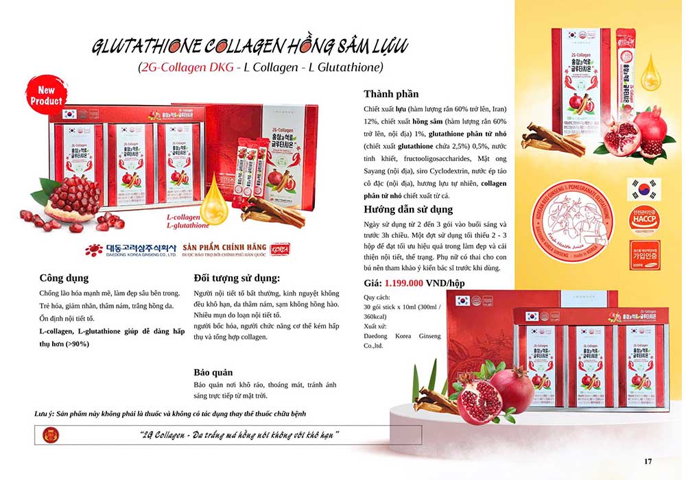 collagen hồng sâm lựu