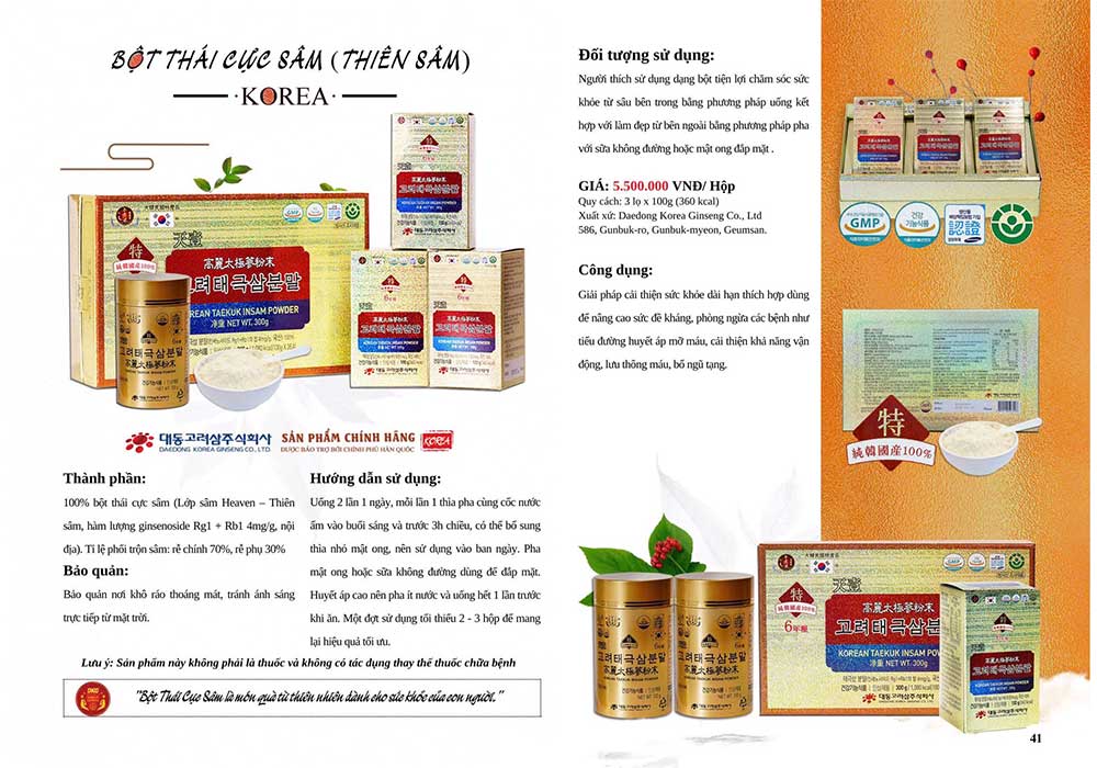 bột thái cực sâm
