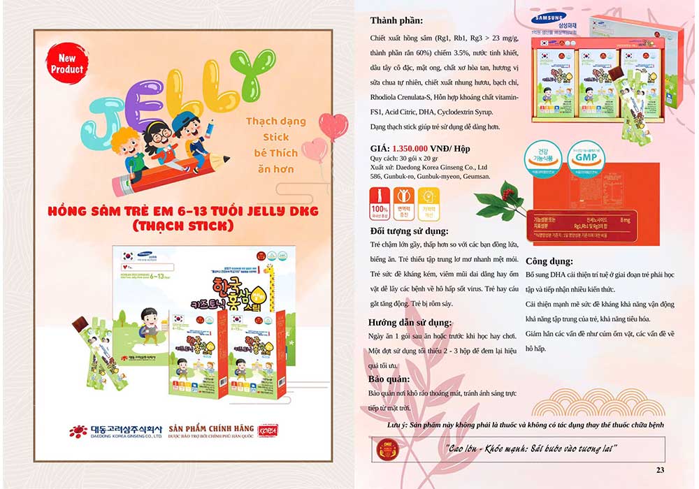 hồng sâm trẻ em 6-13 tuổi