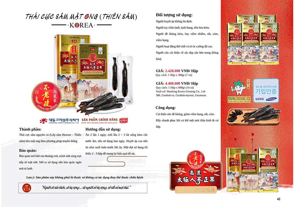 thái cực sâm mật ong