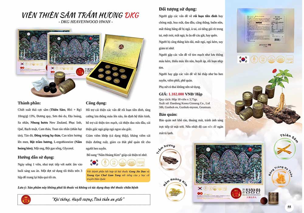 viên thiên sâm trầm hương dkg